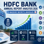 HDFC Bank Annual Report Analysis 2026 showing revenue growth, profit analysis, digital banking transformation, and share price outlook