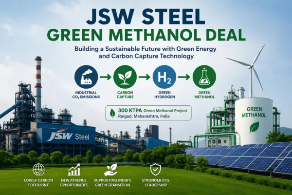 JSW Steel Green Methanol Deal project with carbon capture and green hydrogen technology in India