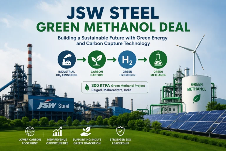 JSW Steel Green Methanol Deal project with carbon capture and green hydrogen technology in India