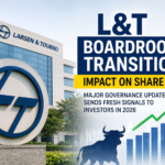 L&T boardroom transition impact on share price 2026 showing governance update and stock market trend analysis