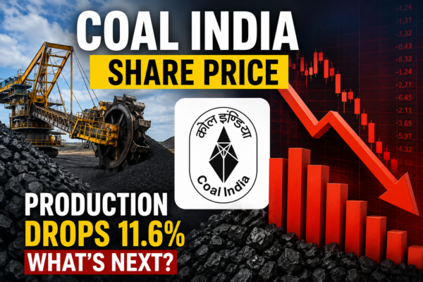Coal India share price analysis showing 11.6 percent production decline in May 2026 and stock market outlook