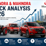Mahindra & Mahindra Stock Analysis 2026 showing SUV business growth, tractor market leadership, financial performance, valuation metrics, and long-term investment outlook.